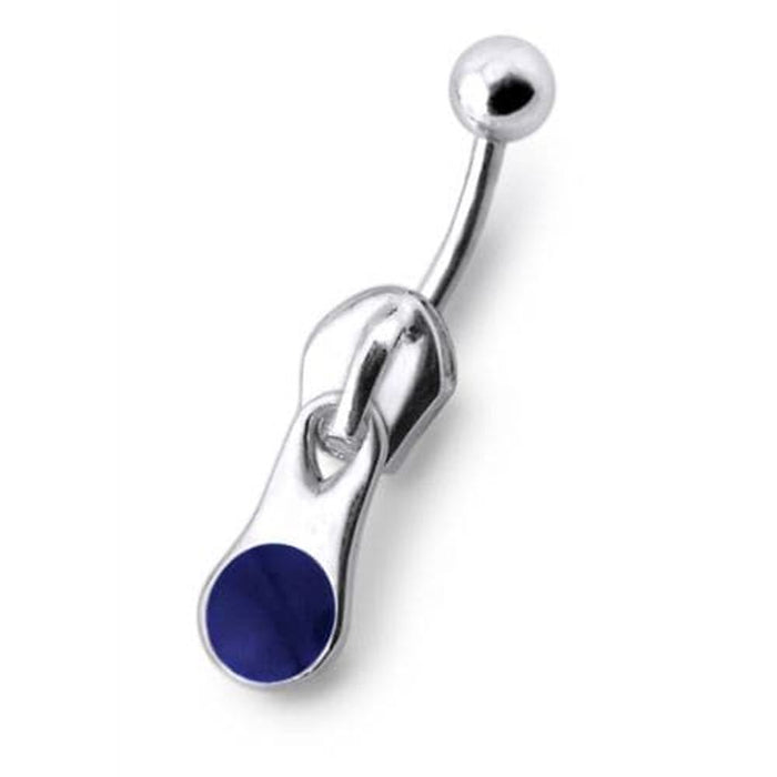 Colorful Rexine Zip Dangling Belly Ring