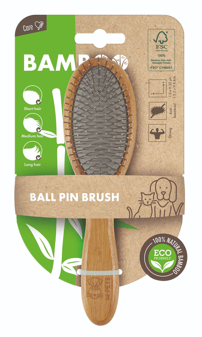 M-PETS Bamboo Ball Pin Brush