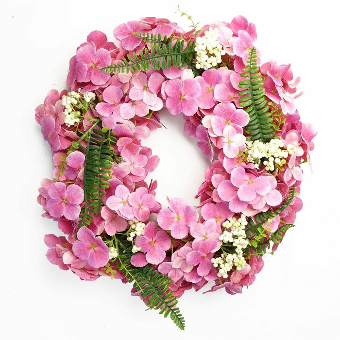 Premium 40cm Artificial Pink Floral Blossom Wreath