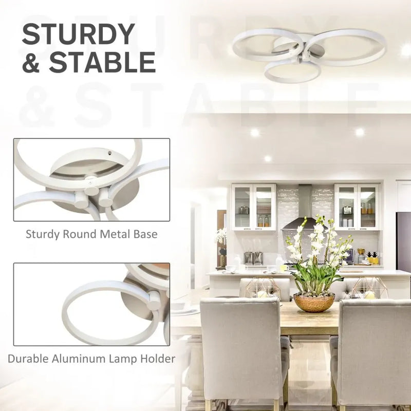 Modern LED Ceiling Light | Metal Base | Hallway, Dining Room