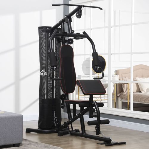 HOMCOM Multi Gym Fitness Equipment Exercise Machine with 45Kg Weight Stack