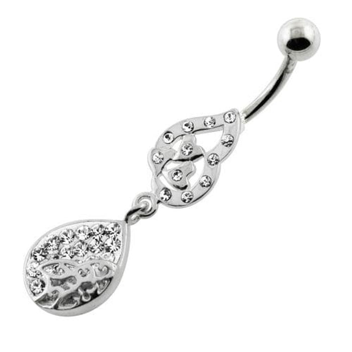 Multi jeweled Tear Navel Belly Piercing