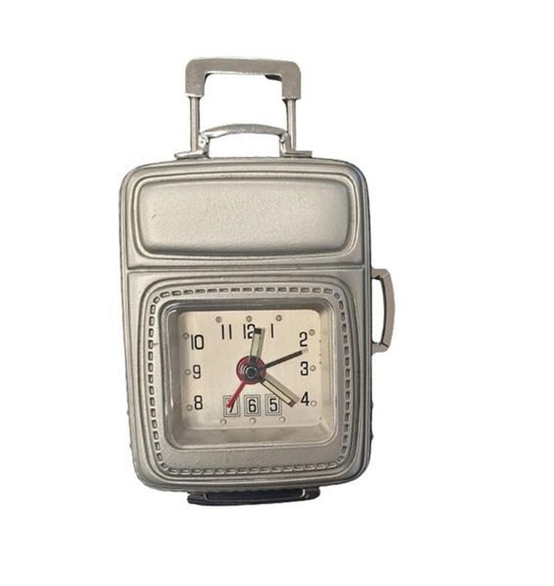 Mini Silver Plated Travel Clock - Solid Brass - High Quality - CLEARANCE