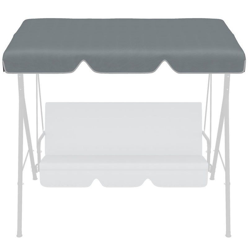 Premium UV50+ Grey Swing Canopy Replacement - Fits Outsunny 84A-054 series - Easy Set-Up - High-Quality Polyester - Protects from Sun