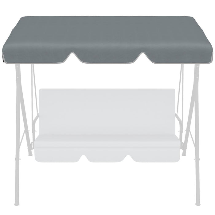 Premium UV50+ Grey Swing Canopy Replacement - Fits Outsunny 84A-054 series - Easy Set-Up - High-Quality Polyester - Protects from Sun