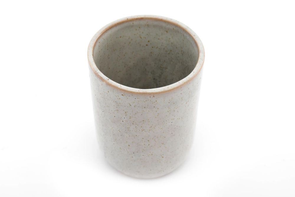 Premium Taupe Ceramic Toothbrush Holder