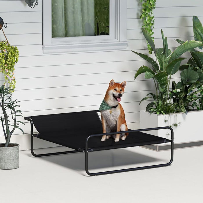 Premium Elevated Dog Bed with Breathable Mesh & Adjustable Headrest, Suitable for Outdoor Use - Medium Dogs