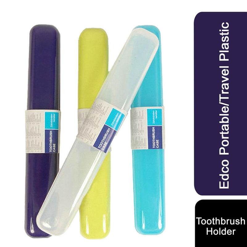 Edco Light And Portable Plastic Assorted Colour Toothbrush Travel Holder