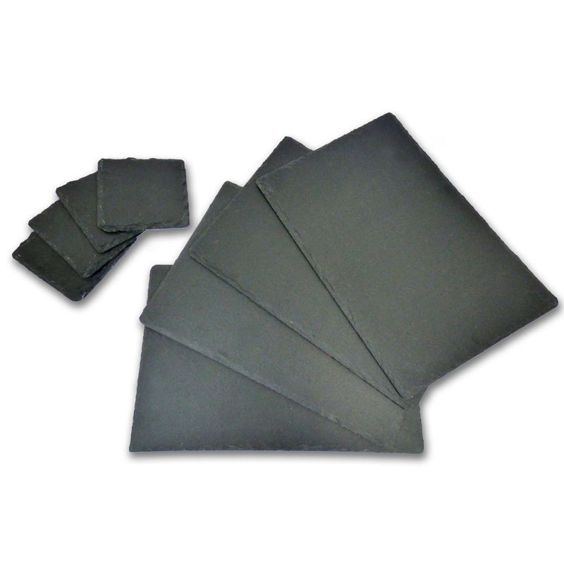 Maison & White Natural Slate Placemats & Coasters - 8pc | Heat Resistant & Stylish