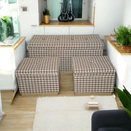 100/46/46CM SET 3 WOODEN STOOLS