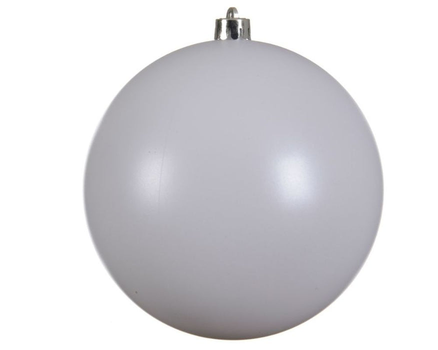 Shatterproof Winter White Bauble 14cm - Christmas