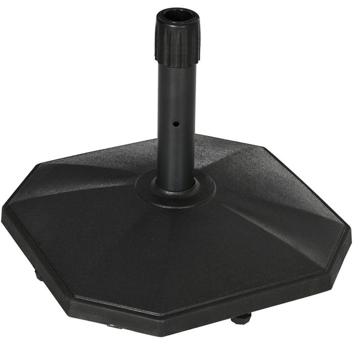 Outsunny 18kg Patio Parasol Base Concrete Outdoor Umbrella Stand Holder Black