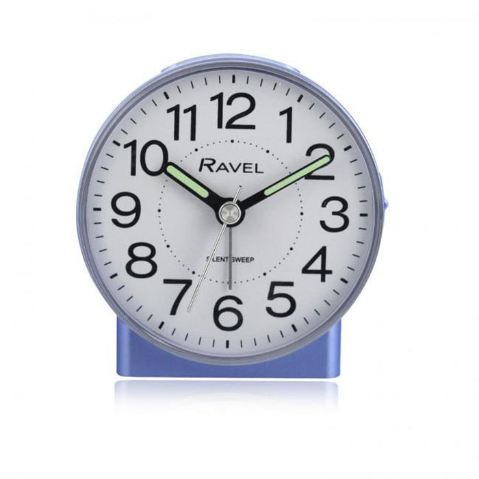 Ravel Quartz Blue Alarm Clock - Bold, Contemporary, High-Quality - Perfect for Bedside Tables & Office Spaces