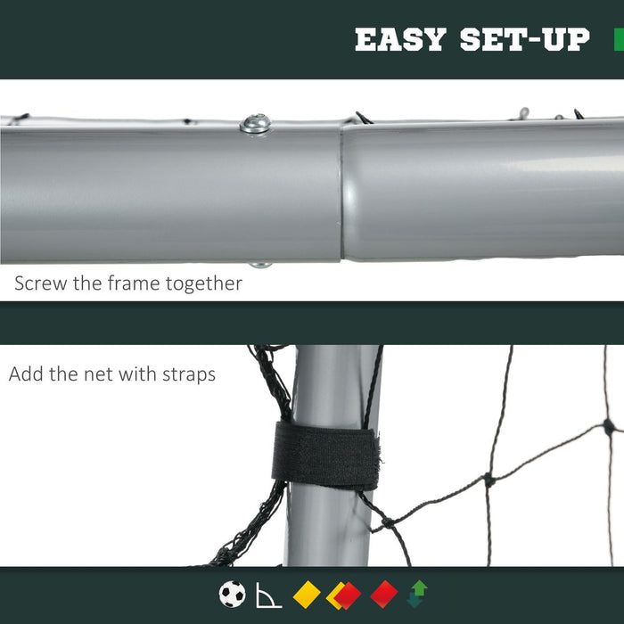 SPORTNOW 8ftx5ft Football Goal - Easy Setup - High-Quality Net - Perfect for Training & Matches