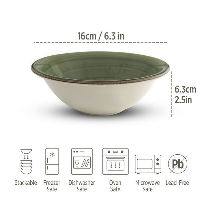 Porcelain Soup-Cereal Bowl Pebble Pistachio Green 14cm