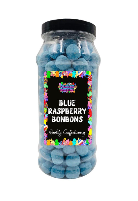 Blue Raspberry BonBons Retro Sweets Gift Jar - High Quality, Mouthwatering Flavour - Fast Delivery