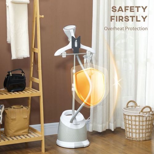 HOMCOM Clothes Steamer, Garment Steamer Clothing Wrinkle Remover, Grey