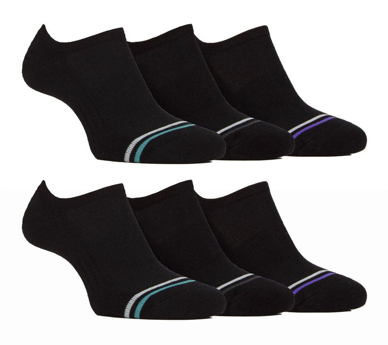 Farah - 6 Pack Mens Bamboo No-show Socks