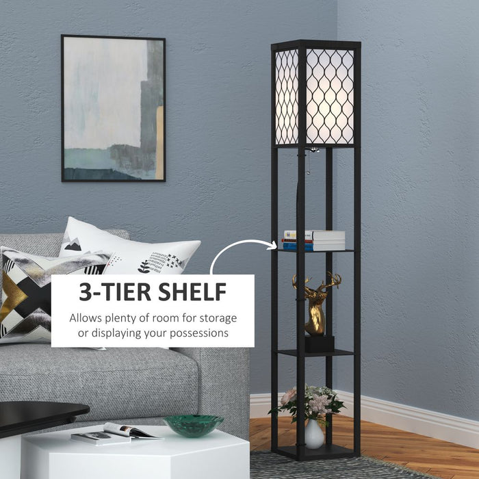 Premium 4-Tier Shelf Floor Lamp - Stylish & Functional - Ideal for Living Room - 160cm Height - Multiple Colors Available