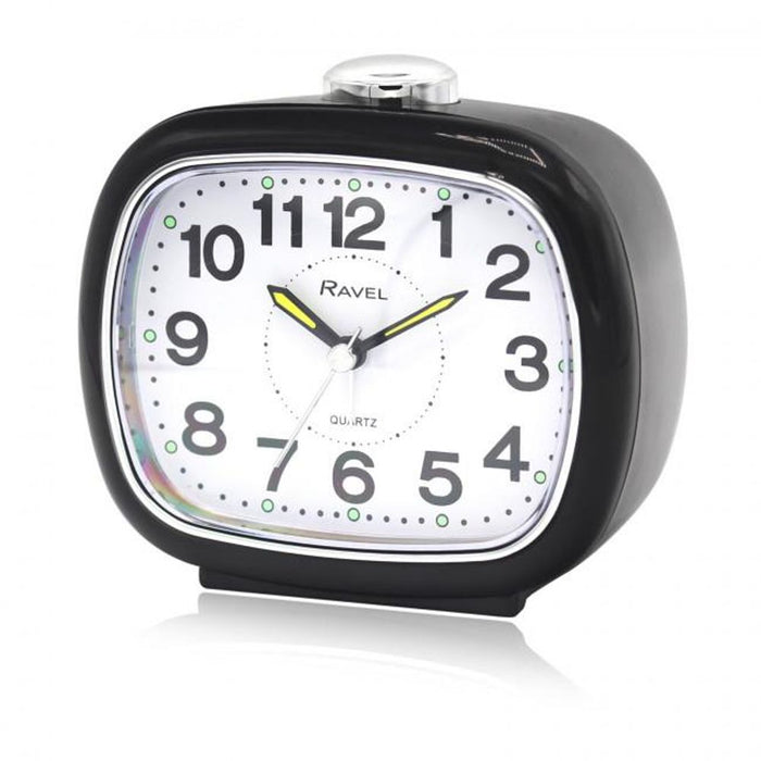 Ravel Large Sized Bedside Quartz Alarm Clock Black RC045.3