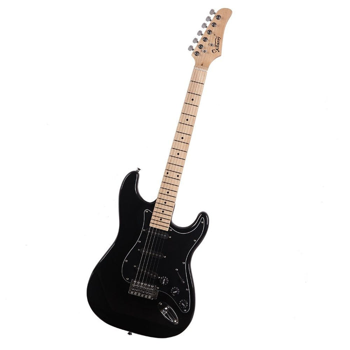 Glarry GST Stylish Electric Guitar Kit with Black Pickguard Black