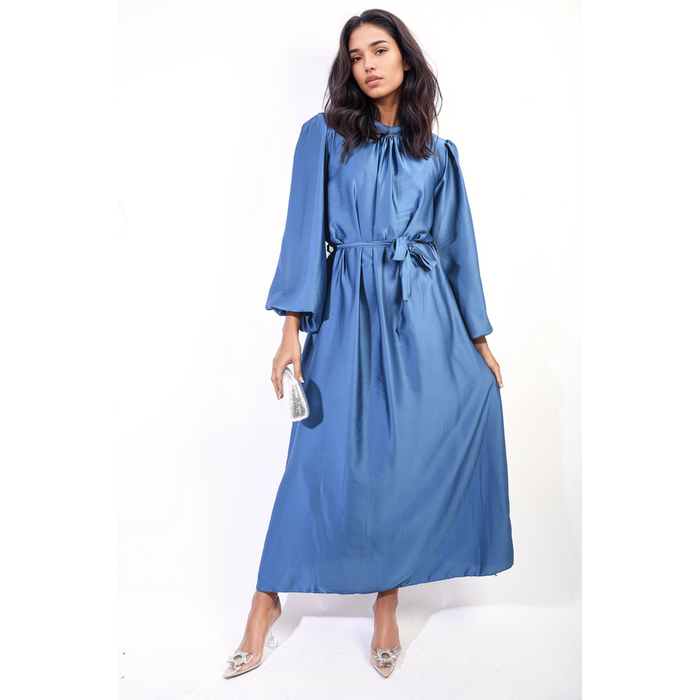 Astrid Long Sleeve High Neck Maxi Dress - Elegant and Comfortable