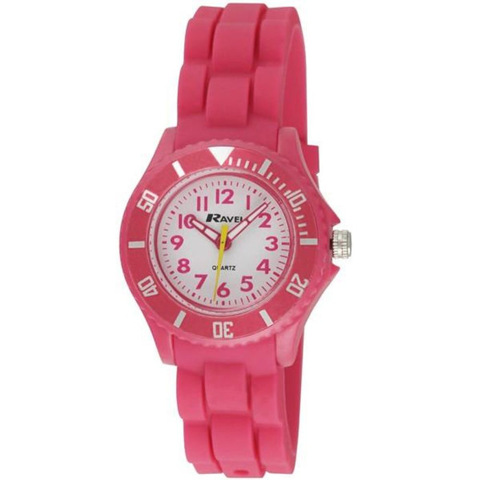 Ravel Girl's Pink Silicone Sports Watch - Best Quality, Summer Style - R1802.5