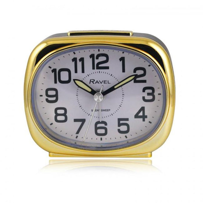 Ravel Small Pillow Bedside Alarm Clock - Black/Gold RC040.32