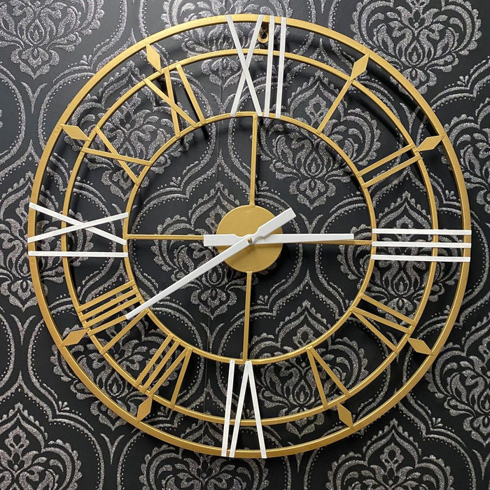 Stunning 60CM Wall Clock - High Quality & Detailed Design - Perfect for Any Room - Battery Operated