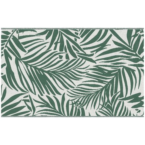 Outsunny Outdoor Rug, 1.5 x 2.4m Patio Floor Mat, Green and White