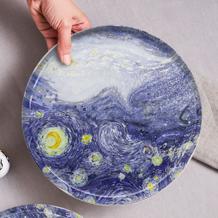 Porcelain Serving Plate&Platter Designer Van Gogh Starry Night 26cm