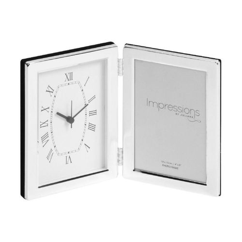 S/Plated Clock Plain Frame 3"x 5"