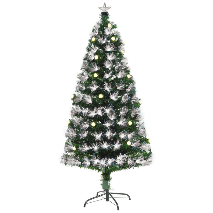 5ft White Light Christmas Tree 90 LEDs Star Topper Tri-Base Pre-Lit Home