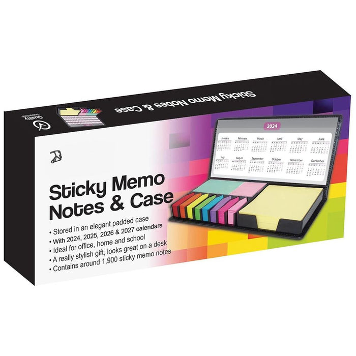 Premium Leather Sticky Notes Desk Calendar Set 2024-2027 | ZIZ000137