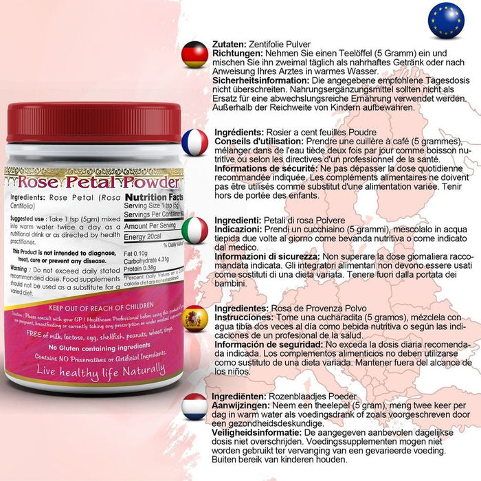 Premium Rose Petals Powder: Natural Skin and Body Coolant