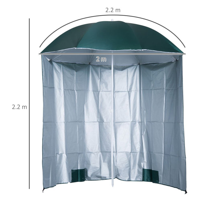 Premium Outsunny Fishing Umbrella - Relax in Style with a Durable Outdoor Sun Shelter & Shade Canopy