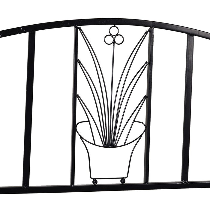 Premium Steel Frame Outdoor Garden Arch - 2-Seater Bench, Flower Climber, Black