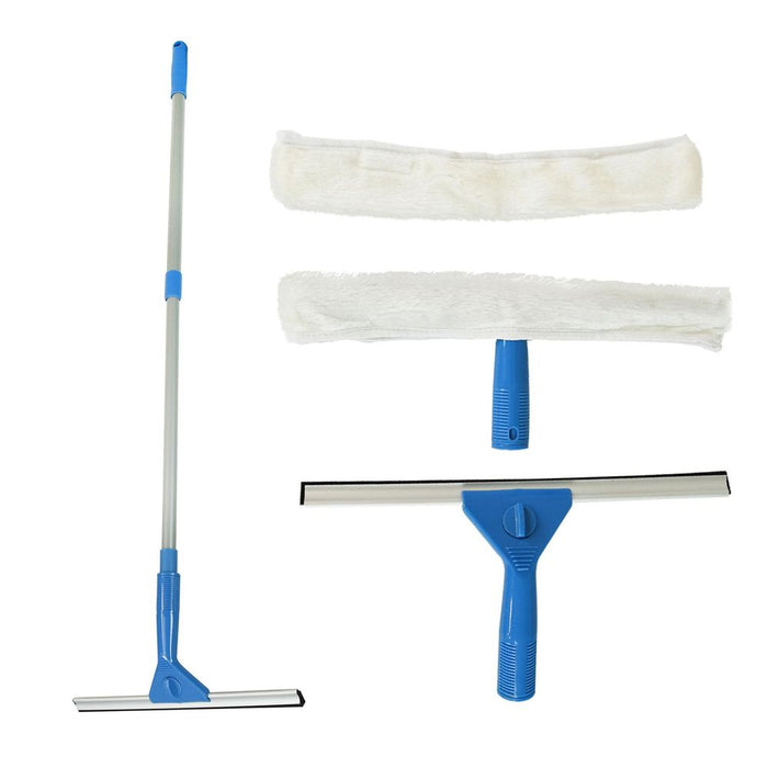 Vivid Extendable Window Cleaning Kit - Streak-Free, Portable, Easy-to-Use - Professional Quality