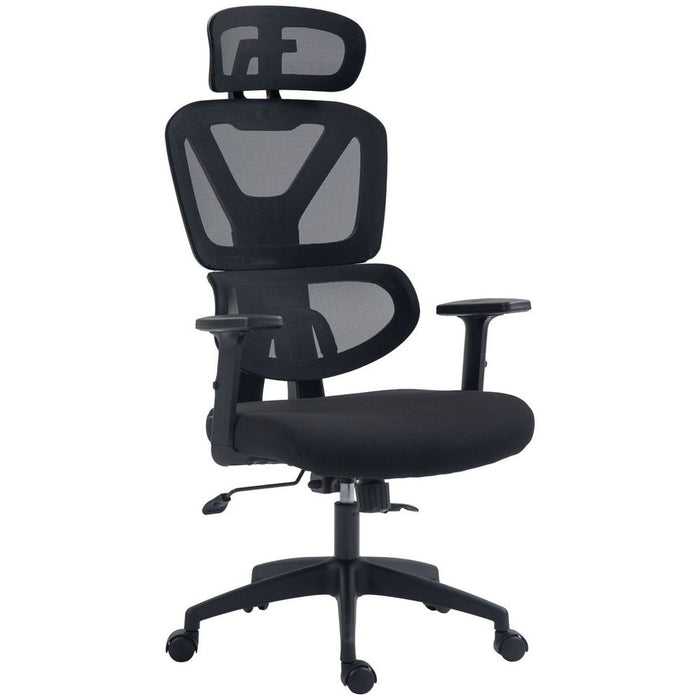 Vinsetto Mesh Office Chair - Adjustable Height & Headrest - Black