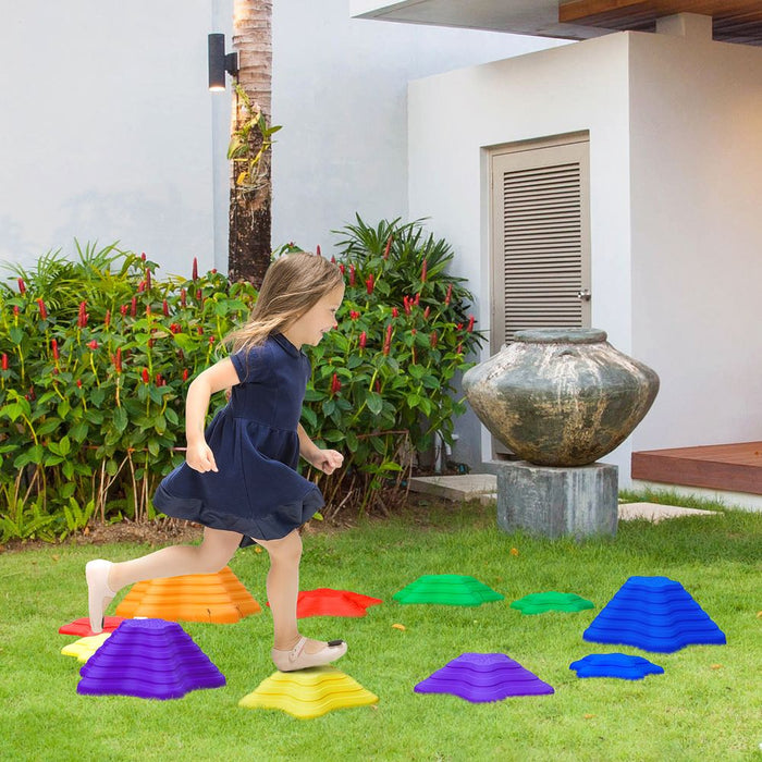 11-Piece Balance Stepping Stones | Non-SlipObstacle Course for Kids | Improve Coordination