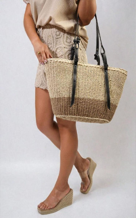 Elegant Annabel Straw Tote Bag