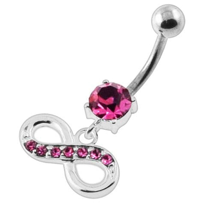 Jeweled Infinity Navel Belly Button Piercing