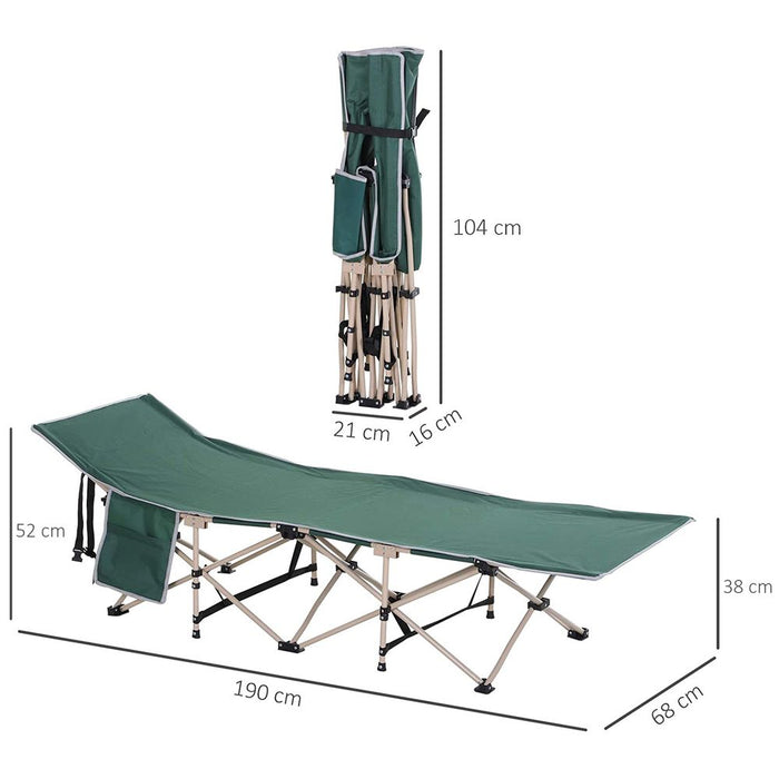 Ultra Comfort Outdoor Military Bed - Portable, Durable, & Waterproof Cot for Camping, Festivals - Outsunny