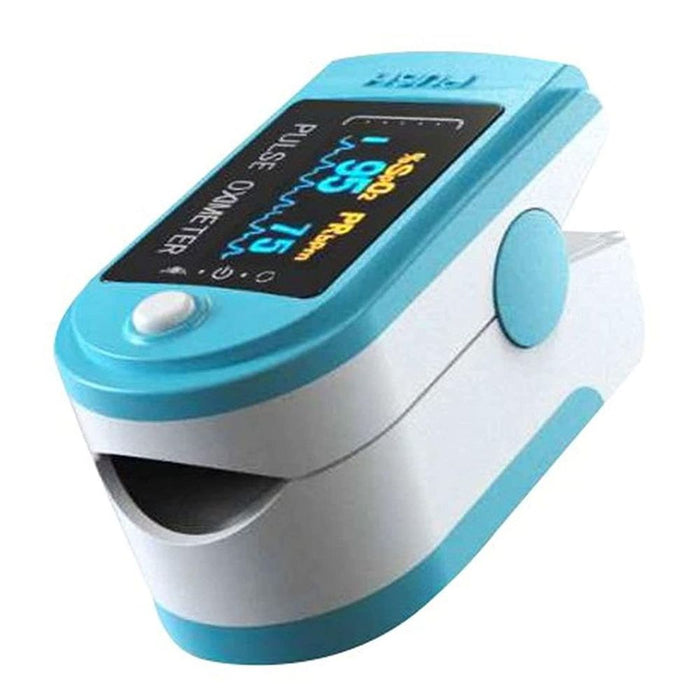 Aquarius Blue Finger Pulse Oximeter V2 - SpO2 Readings & Heart Rate Monitor, FDA Approved