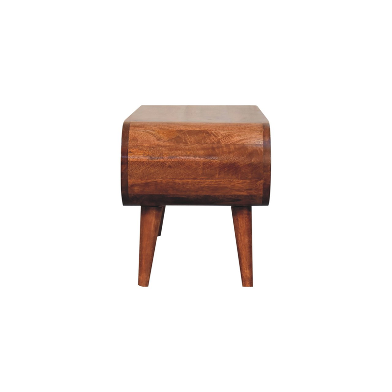 Artisan Furniture Solid Wood Amaya Nordic Style Honey Caramel Coffee Table, 1 Open Slot, Brown