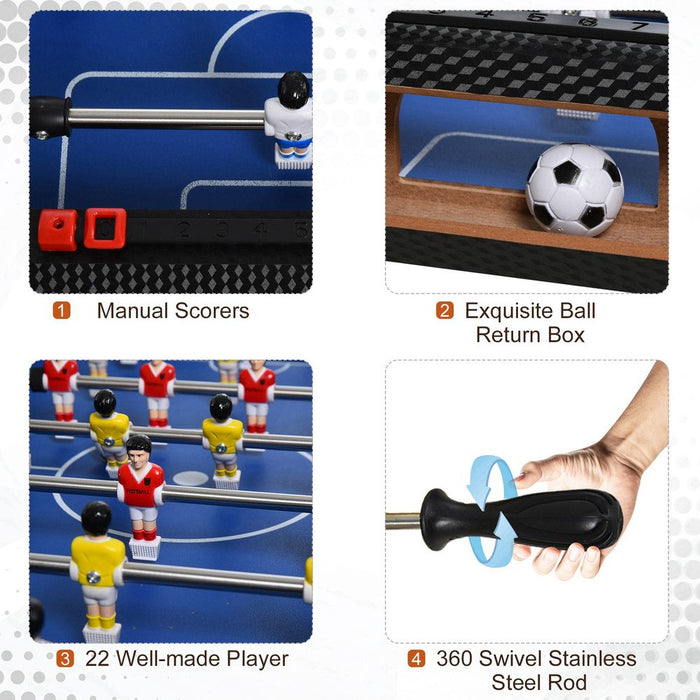 HOMCOM 29 Inch Mini Tabletop Football Foosball Gaming Table Play Fun Game Toy 74.5L x 36.1W x 12H CM