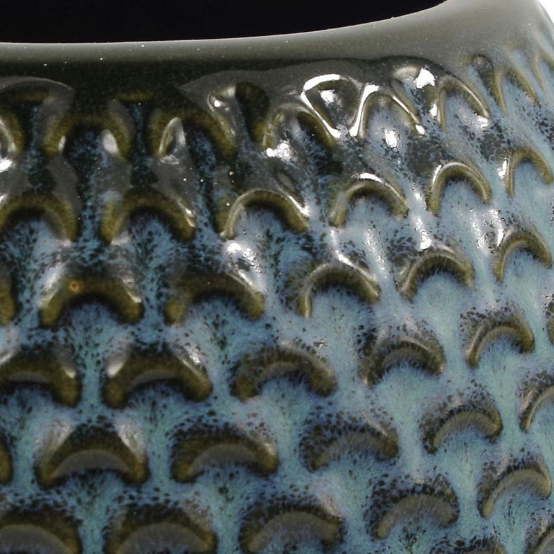 Elegant Blue Ceramic Plant Pot - 15x15x12.5cm
