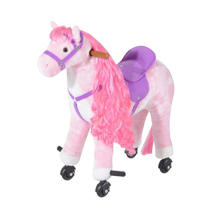 Interactive Walking Ride on Horse Toy Plush with Realistic Sounds - Kids Age 3+