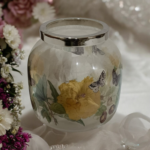 13CM GLASS FLOWER VASE