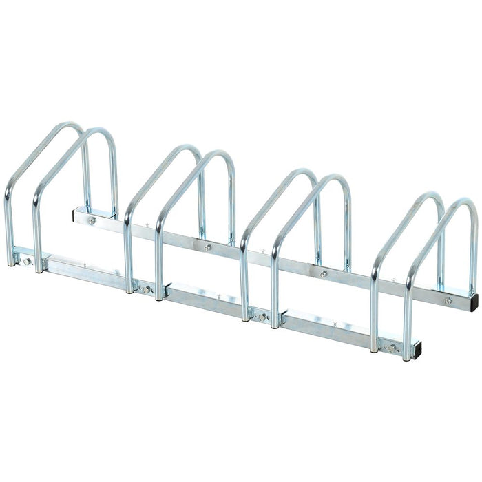 Premium 4-Bike Locking Storage Rack | Heavy-Duty Steel | Versatile Floor/Wall Mount | HOMCOM